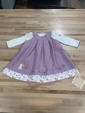 Classic Pooh Lavender Layered long sleeve dress Vintage